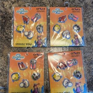 CROCS Zootopia Jibbitz Charms Set - Red, Blue, Yellow